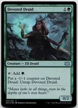 Devoted Druid 143 Uncommon Double Masters 2022 Magic: The Gathering Foil NM - Image 1