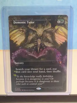 Demonic Tutor (Borderless) Commander Masters Foil - Image 1