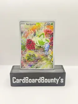 Pokemon TCG Sprigatito SV02 Paldea Evolved 196/193 IR Holo Eng - Image 1