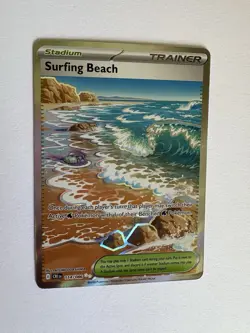 Surfing Beach 114/086 Holo Ultra Rare Chaos Rising Pokemon TCG English NM - Image 2