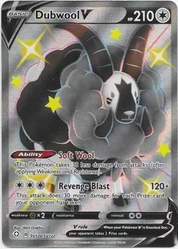 Dubwool V SV120/SV122 Holo V Rare Shining Fates Shiny Vault Pokemon Near Mint - Image 1