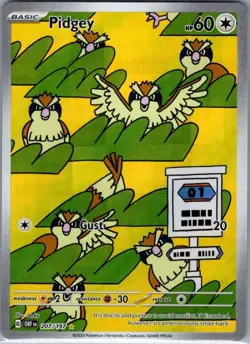 Pidgey 207/197 SV03: Obsidian Flames - Pokemon Card - NM - Image 1