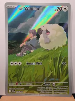 Pokemon TCG Hop's Wooloo 170/159 Sv09: Journey Together IR - Image 1