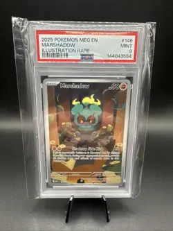 2025 Pokemon Mega Evolution Marshadow Illustration Rare #146/132 PSA 9 - Image 1