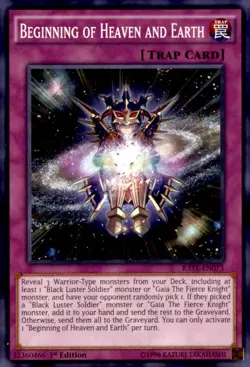 Beginning of Heaven and Earth RATE-EN073 1st Edition Raging Tempest Yu-Gi-Oh NM - Image 2