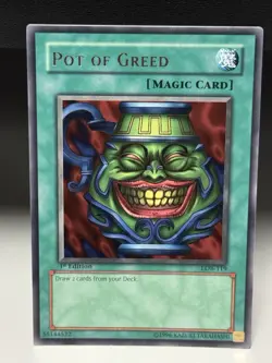 Pot of Greed LOB-119 The Legend of Blue Eyes White Dragon 1st Edition NA #4 - Image 1