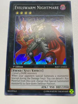 Yugioh Evilswarm Nightmare 1st Edition Super Rare HA07-EN023 MP - Image 1