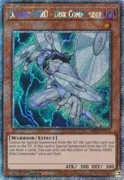 Yugioh- Destiny HERO - Disk Commander (Platinum Secret Rare) (1st)-RA03-EN176 P - Image 1