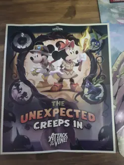 Disney Lorcana Attack Of The Vine Prerelease Poster Minnie Mickey - Image 1