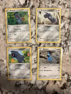 Pokemon TCG Beldum Lot of 4 Near Mint Condition English Cards - Image 1