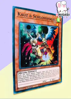 Yu-Gi-Oh Kauz & Schlossvogel RA02-DE006 Trading Card TCG German - Image 2