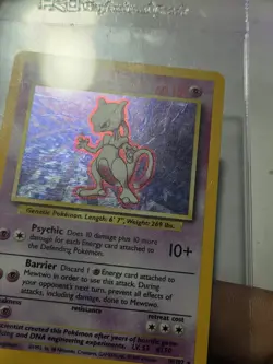 1995 Mewtwo Original Holo Foil Pokemon Card 10/102 great condition - Image 1