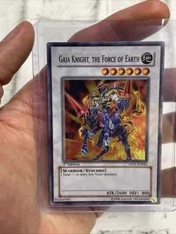 Yugioh Gaia Knight, The Force Of Earth 5DS1-EN042 Super Rare 1st Ed LP/NM Card - Image 2