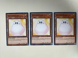 Yugioh - Marshmallon x 3 - NM - Plus Free Holographic Card - B - Image 1