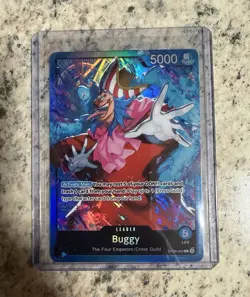 Bandai One Piece Card Game Buggy OP09-042 Leader Alt Art Foil Eng 5000 - Image 1