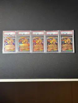 SEQUENTIAL SET 5 CARDS POKEMON ASCENDED HEROES #022 MEGA CHARIZARD Y EX PSA 10 - Image 1