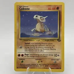 Pokemon TCG Cubone 50/64 WotC Jungle Unlimited Regular Common Card EN-LP 1999 - Image 1