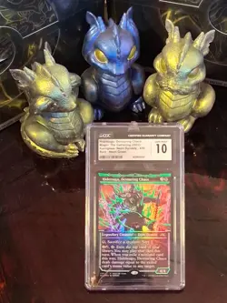 ✨Hidetsugu Devouring Chaos Neon Green Kamigawa: Neon Dynasty Foil CGC / PSA 10 - Image 2