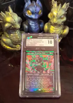✨Hidetsugu Devouring Chaos Neon Green Kamigawa: Neon Dynasty Foil CGC / PSA 10 - Image 3