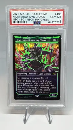 2022 MTG KAMIGAWA: NEON DYNASTY #430 HIDETSUGU, DEVOURING CHAOS PSA 10 - Image 1