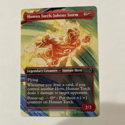 Human Torch, Johnny Storm (Borderless) Marvel Super Heroes Uncommon - Image 1