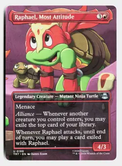 Raphael, Most Attitude (Borderless) 0199 TMNT Magic: The Gathering - Image 1