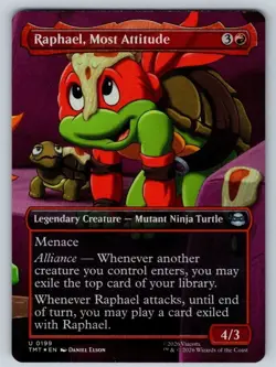 Raphael, Most Attitude (Borderless) 0199 Teenage Mutant Ninja Turtles Foil LP - Image 1