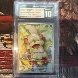 Pokemon TCG Hisuian Growlithe Twilight Masquerade Illustration Rare Card 181/167 - Image 1