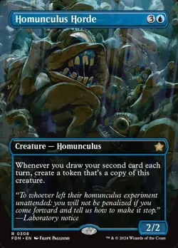 MTG - Homunculus Horde (Borderless) - Foundations - X1 - (NM) - #E7657 - Image 1