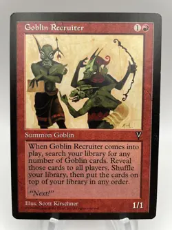 Goblin Recruiter - Visions - Uncommon - MTG - Creature - Goblin - NM/M Cond - Image 1