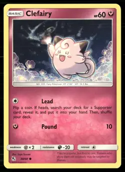 Clefairy 38/68 Common Hidden Fates Pokemon NM - Image 1