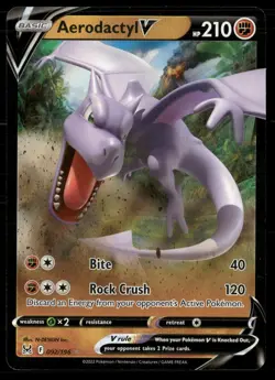 Aerodactyl V 092/196 Holo V Rare Lost Origin Pokemon NM - Image 1