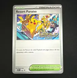 Pokemon TCG- Resort Paraiso SVP 150 Promo Holo Portuguese Worlds 2024 SV - Image 1
