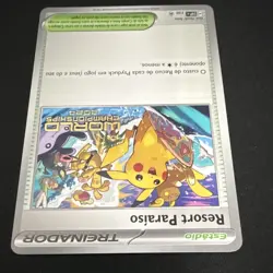 Pokemon TCG- Resort Paraiso SVP 150 Promo Holo Portuguese Worlds 2024 SV - Image 3