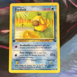 Psyduck - Pokemon First Edition 53/62 1999 WOTC VINTAGE KAGEMARU HIMENO ART - Image 1