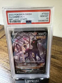 Pokemon Brilliant Stars Umbreon v #TG22 PSA10 Graded - Image 1