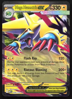 Mega Manectric ex 050/132 NM Mega Evolution Double Rare Pokemon - Image 1
