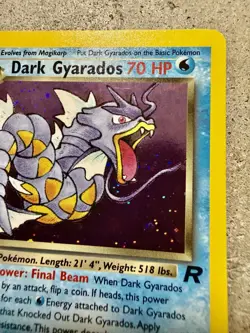 Pokemon Dark Gyarados 1st Edition Holo Rare #8/82 Team Rocket Holo Fart SwirlU - Image 4