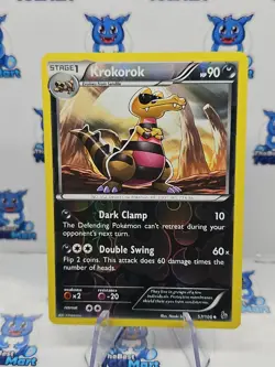 Krokorok - 57/106 - Reverse Holo Pokemon XY FlashFire LP - Image 1