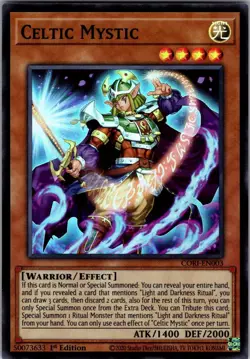 Yu-Gi-Oh Celtic Mystic CORI-EN003 1st Edition Super Rare NM - Image 1