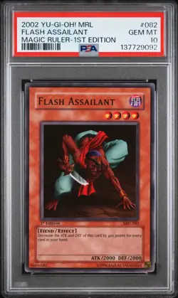 Yu-Gi-Oh! MRL-082 Flash Assailant Magic Ruler 1st Edition PSA 10 GEM MINT - Image 1