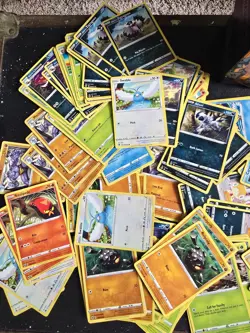 Pokemon Card Lot: 100+ Cards + Unopened Sealed Deck & Storage Box - Image 2
