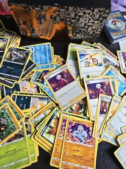 Pokemon Card Lot: 100+ Cards + Unopened Sealed Deck & Storage Box - Image 4