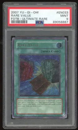 RARE VALUE 2007 YUGIOH FORCE of BREAKER FOTB-EN033 Unlimited ULTIMATE CARD PSA 9 - Image 1