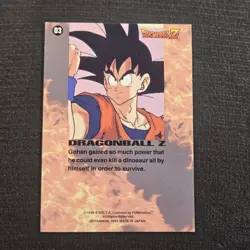 1996 JP Armada Dragon Ball Z Amada Series 1 Blue Prism Holo Foil Card #03 - Image 2
