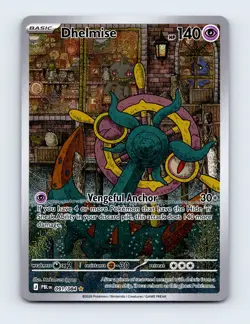 NM Dhelmise 091/084 Pitch Black Illustration Rare Pokemon Card - Image 1