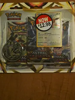 Pokemon TCG Sword & Shield—Astral Radiance 3-Pack Blister Booster 10 Cards - Image 1