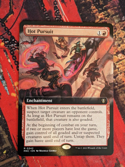 MTG Card : Hot Pursuit (Murders Karlov Manor) EXTENDED ART - Image 1