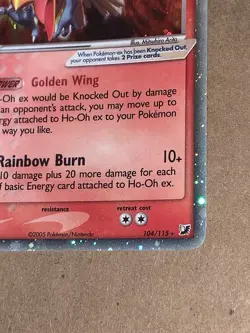 Rare 2005 Pokemon HO-OH Ex 104/115 Trading Card - Image 4