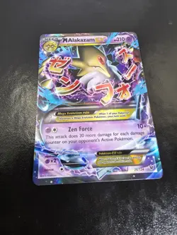 Pokemon TCG M Alakazam Ex Mega 26/124 Ultra Rare Fates Collide LP Holo Foil Card - Image 1